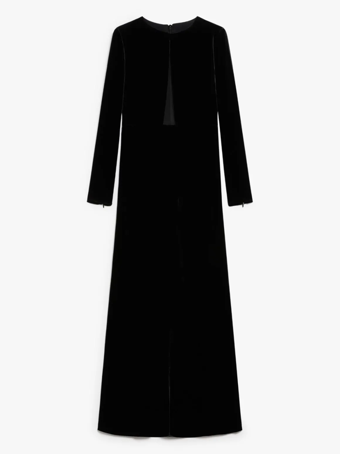 Long dress in sateen velvet