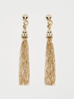 Long earrings with tassels