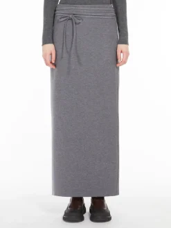 Long jersey skirt