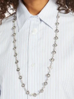 Long metal necklace