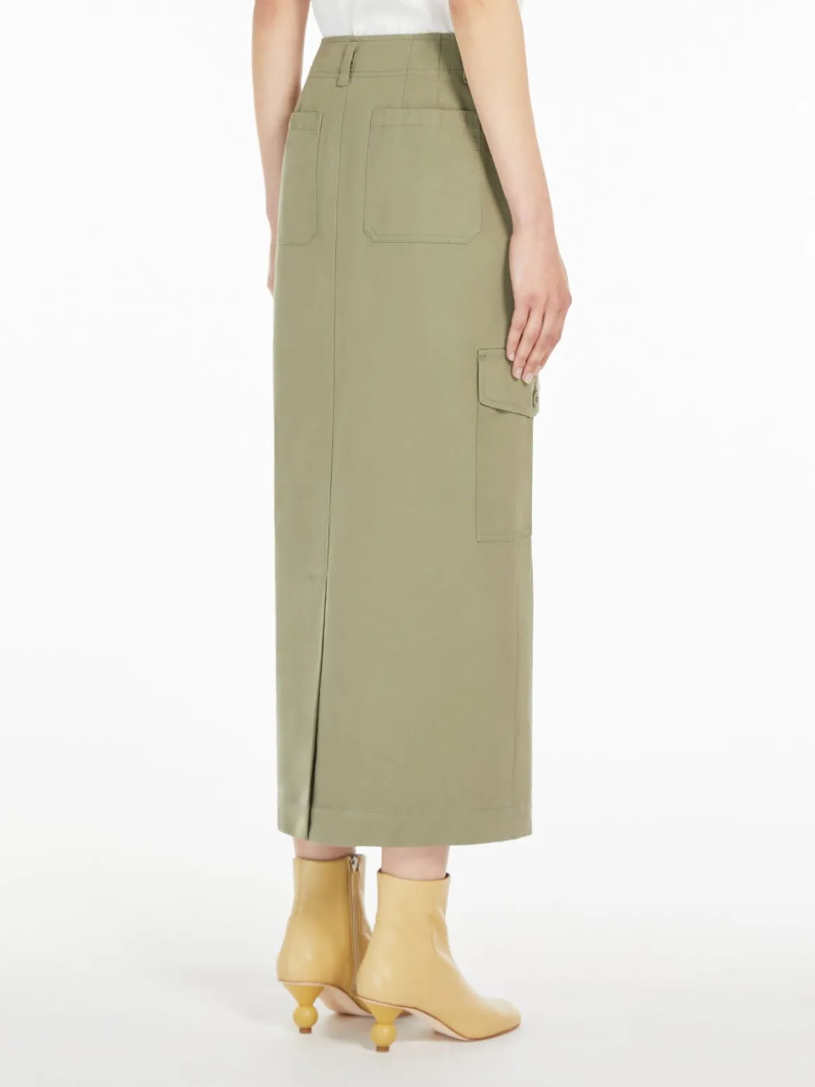 Long skirt in cotton canvas