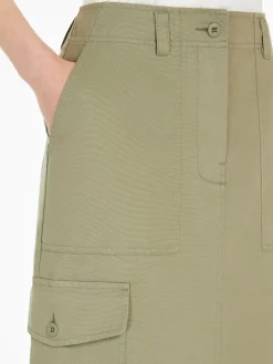 Long skirt in cotton canvas