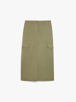 Long skirt in cotton canvas