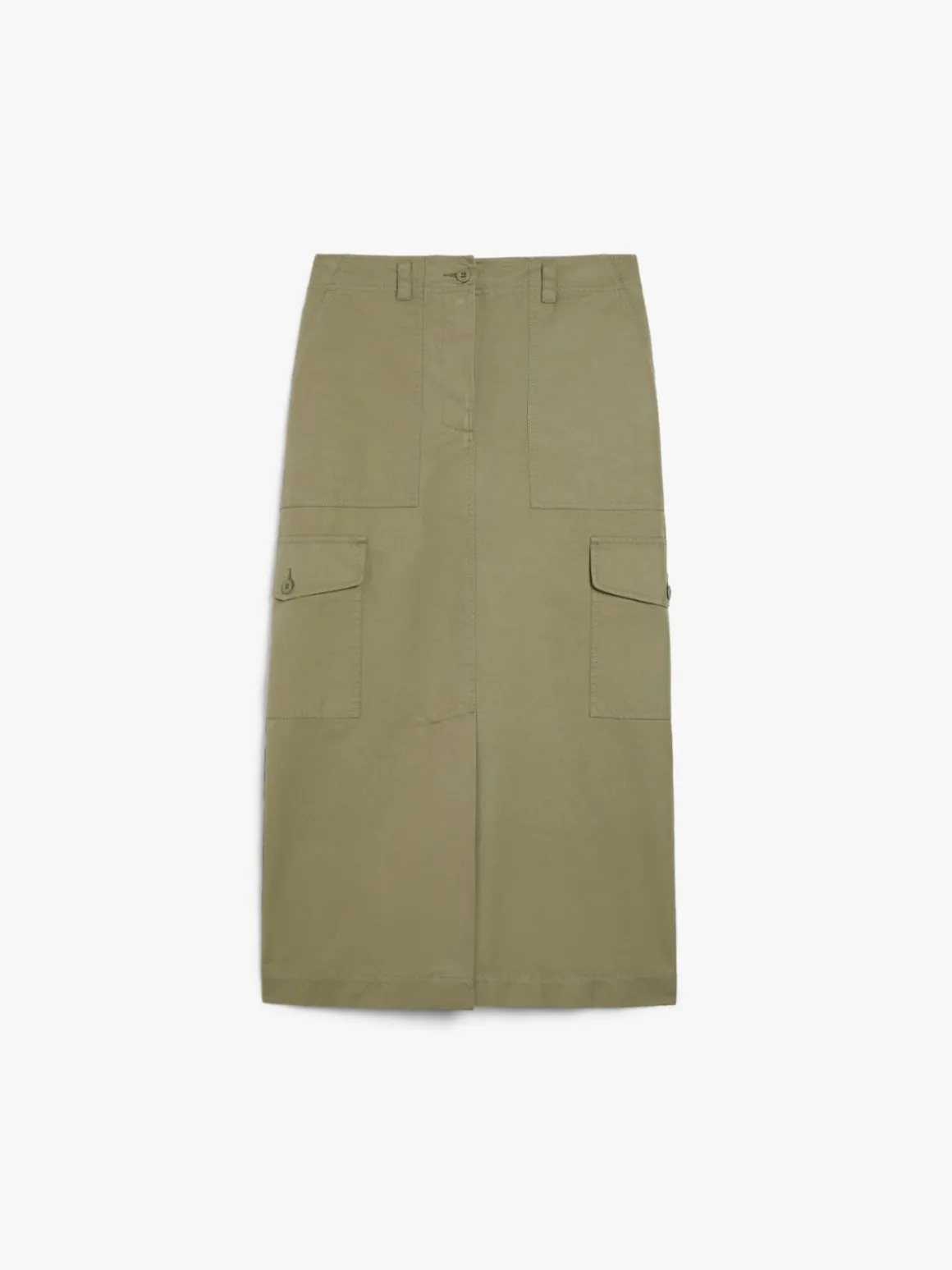 Long skirt in cotton canvas