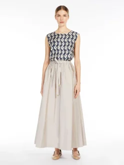 Long taffeta skirt