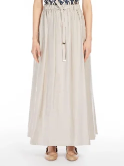 Long taffeta skirt