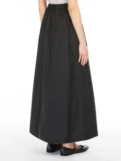 Long taffeta skirt