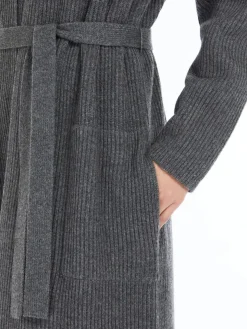 Long, wool and cashmere cardigan