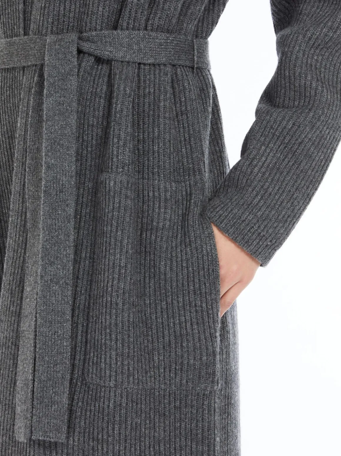 Long, wool and cashmere cardigan