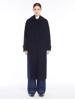 Long wool broadcloth coat