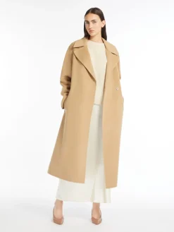 Long wool robe coat