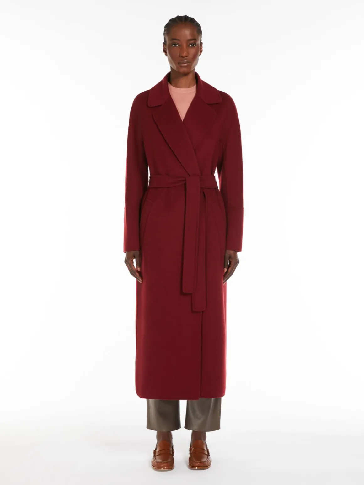 Long wool robe coat