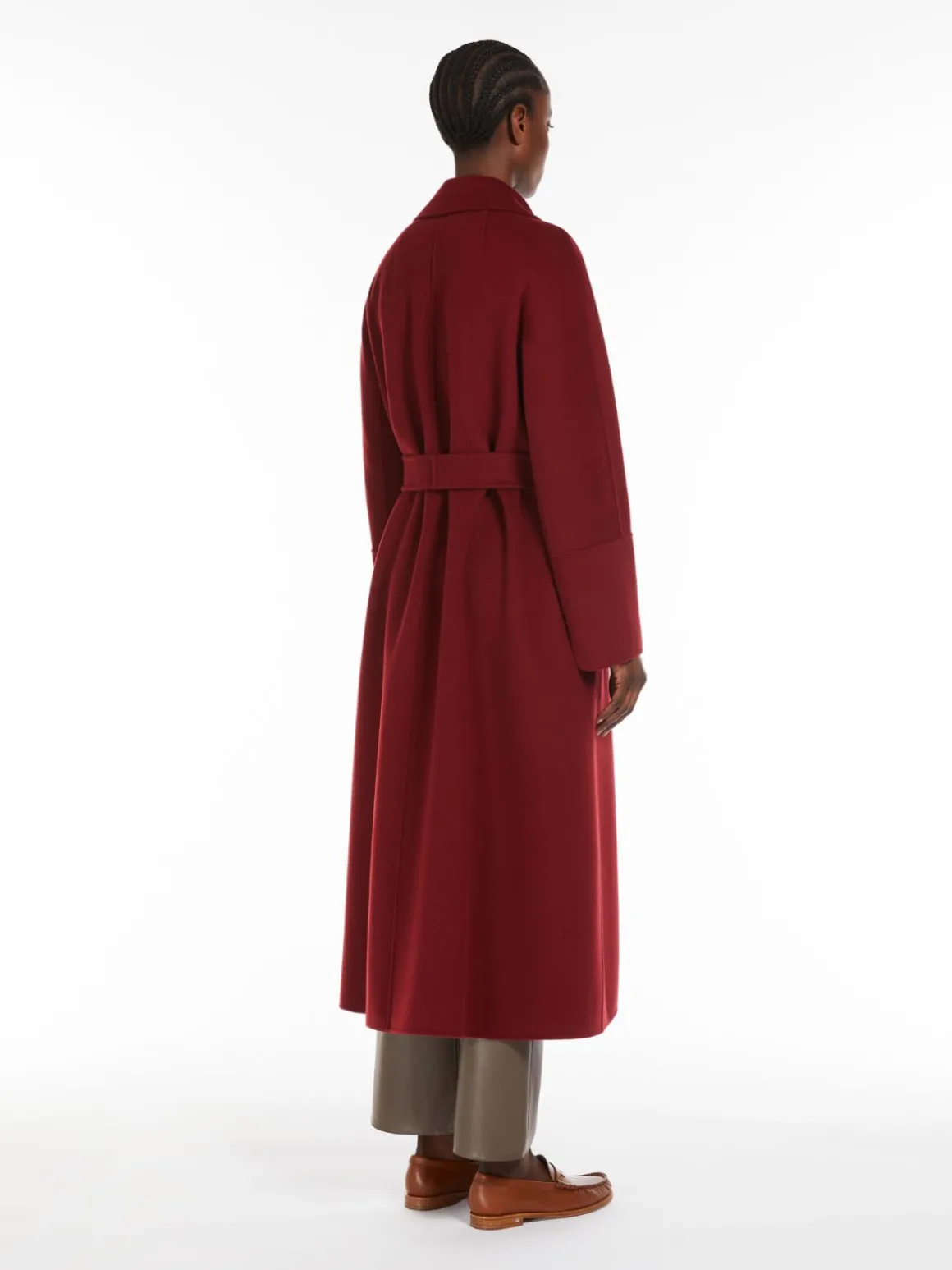 Long wool robe coat