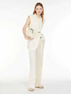 Long wool trousers