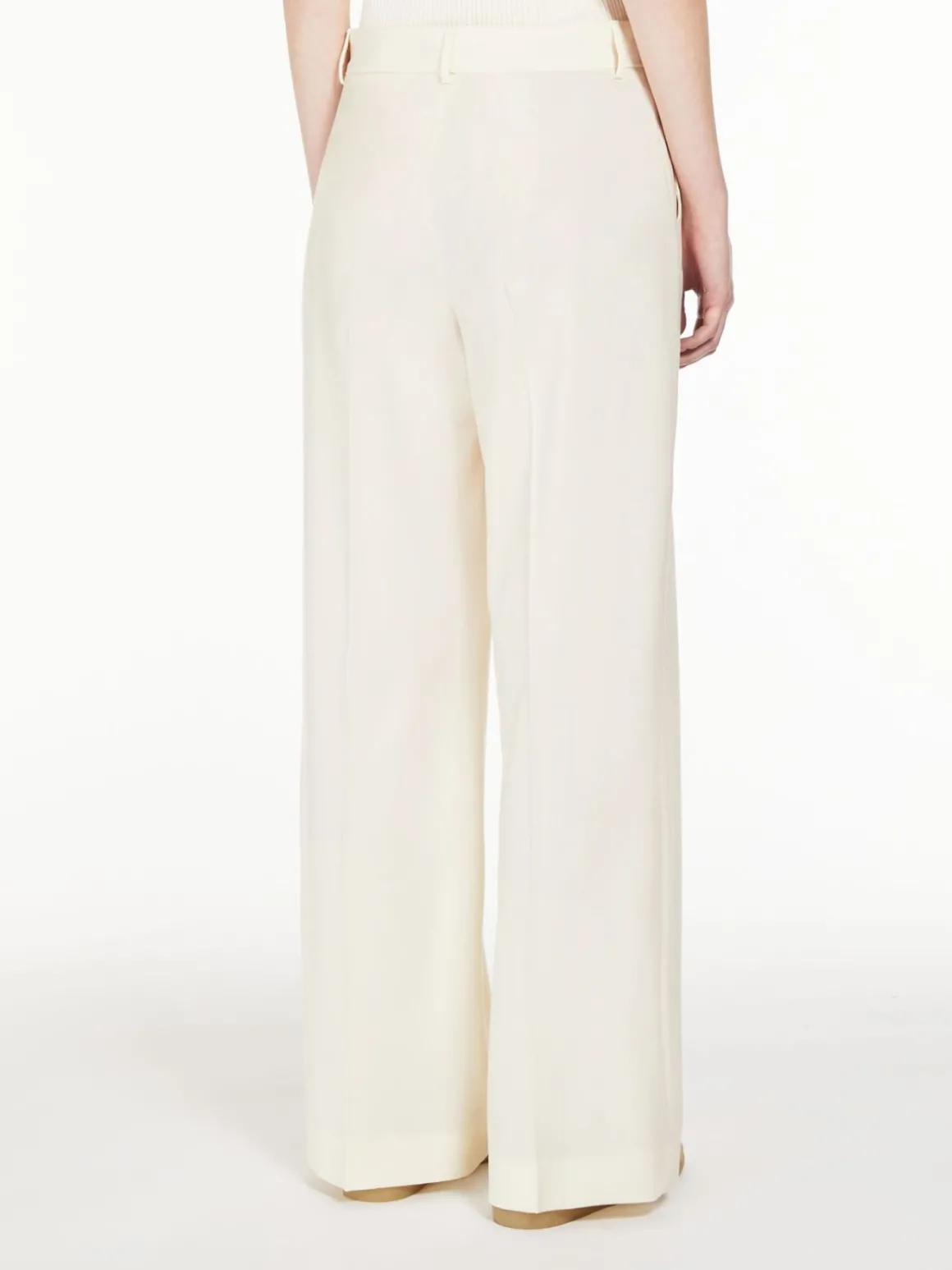Long wool trousers