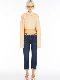 Low-rise cigarette jeans