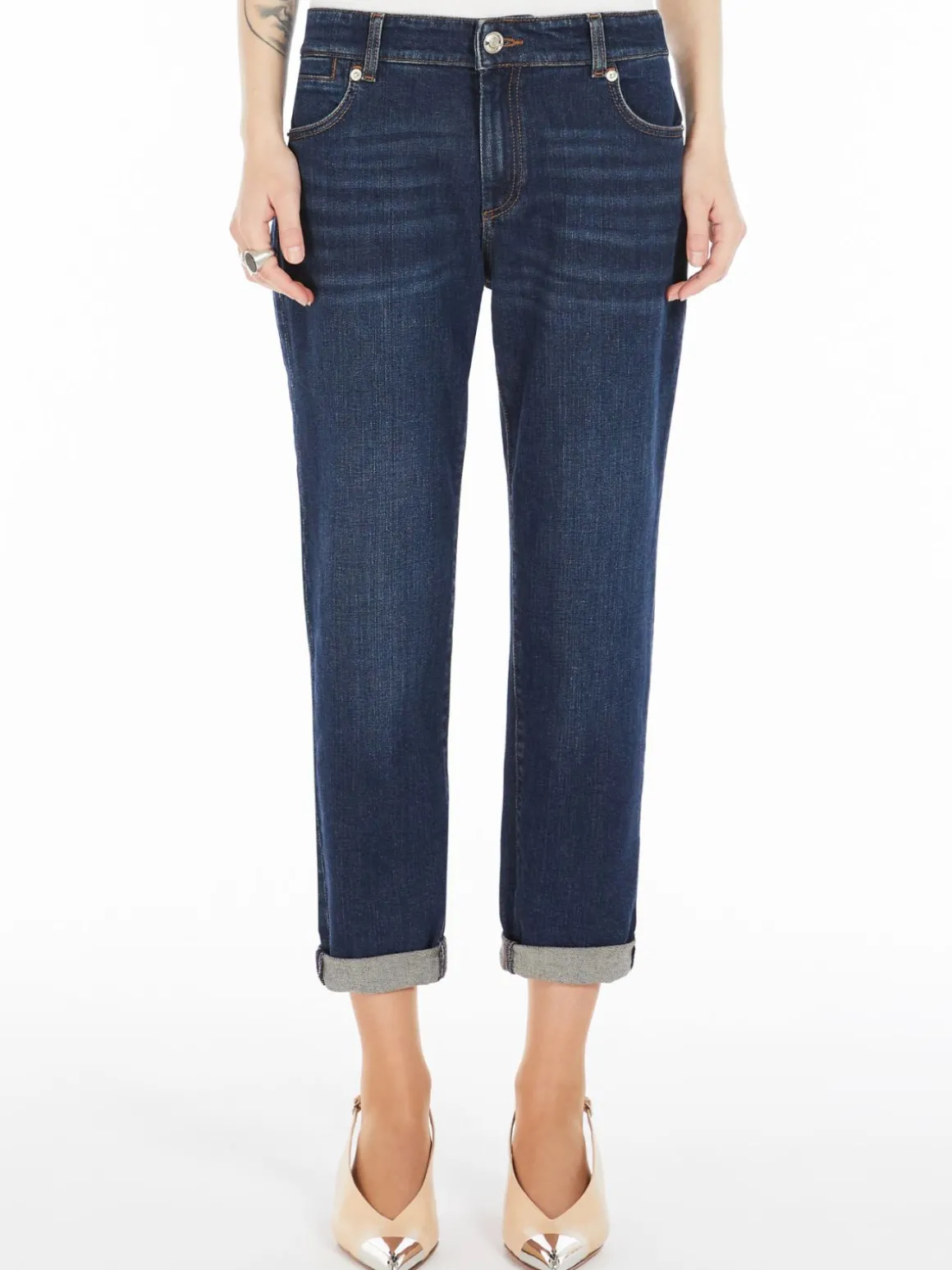 Low-rise cigarette jeans