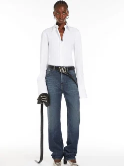 Low-rise straight jeans