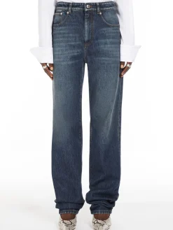 Low-rise straight jeans