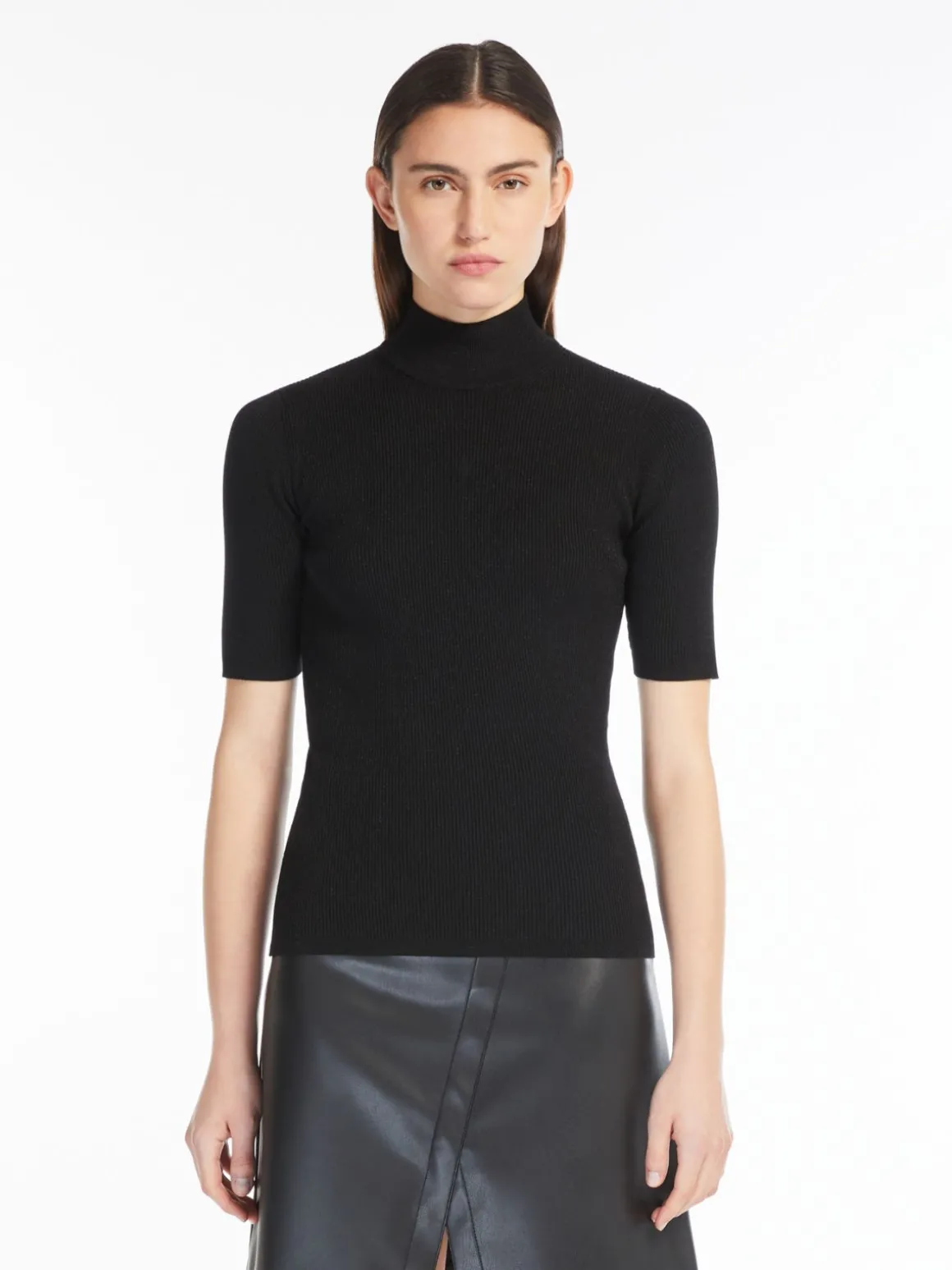 Lurex and viscose yarn jumper