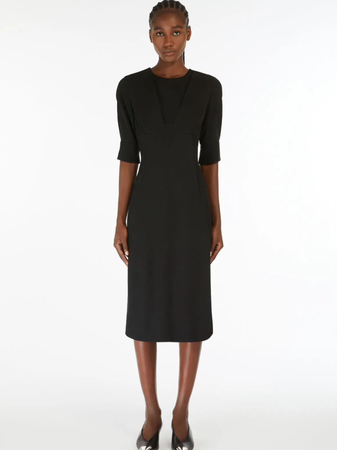 Matte satin dress