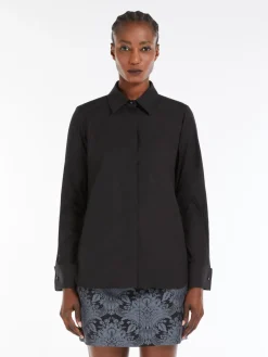 Men’s-style cotton crepe shirt