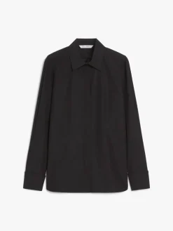 Men’s-style cotton crepe shirt