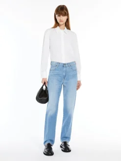 Men’s-style cotton crepe shirt