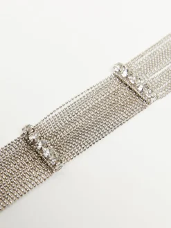 Metal scarf necklace