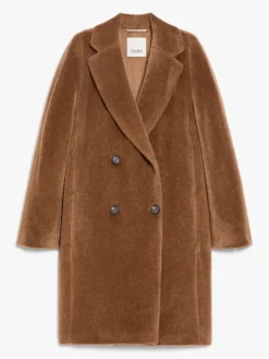Midi alpaca and wool coat