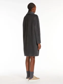 Midi alpaca and wool coat