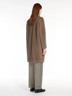 Midi alpaca and wool coat