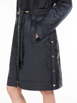 Midi parka in water-repellent canvas
