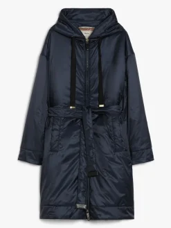 Midi parka in water-repellent canvas