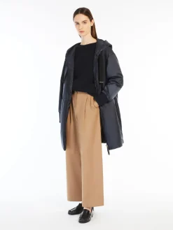 Midi parka in water-repellent canvas