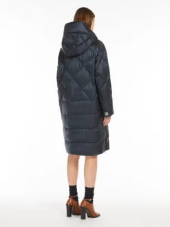 Midi parka in water-repellent canvas