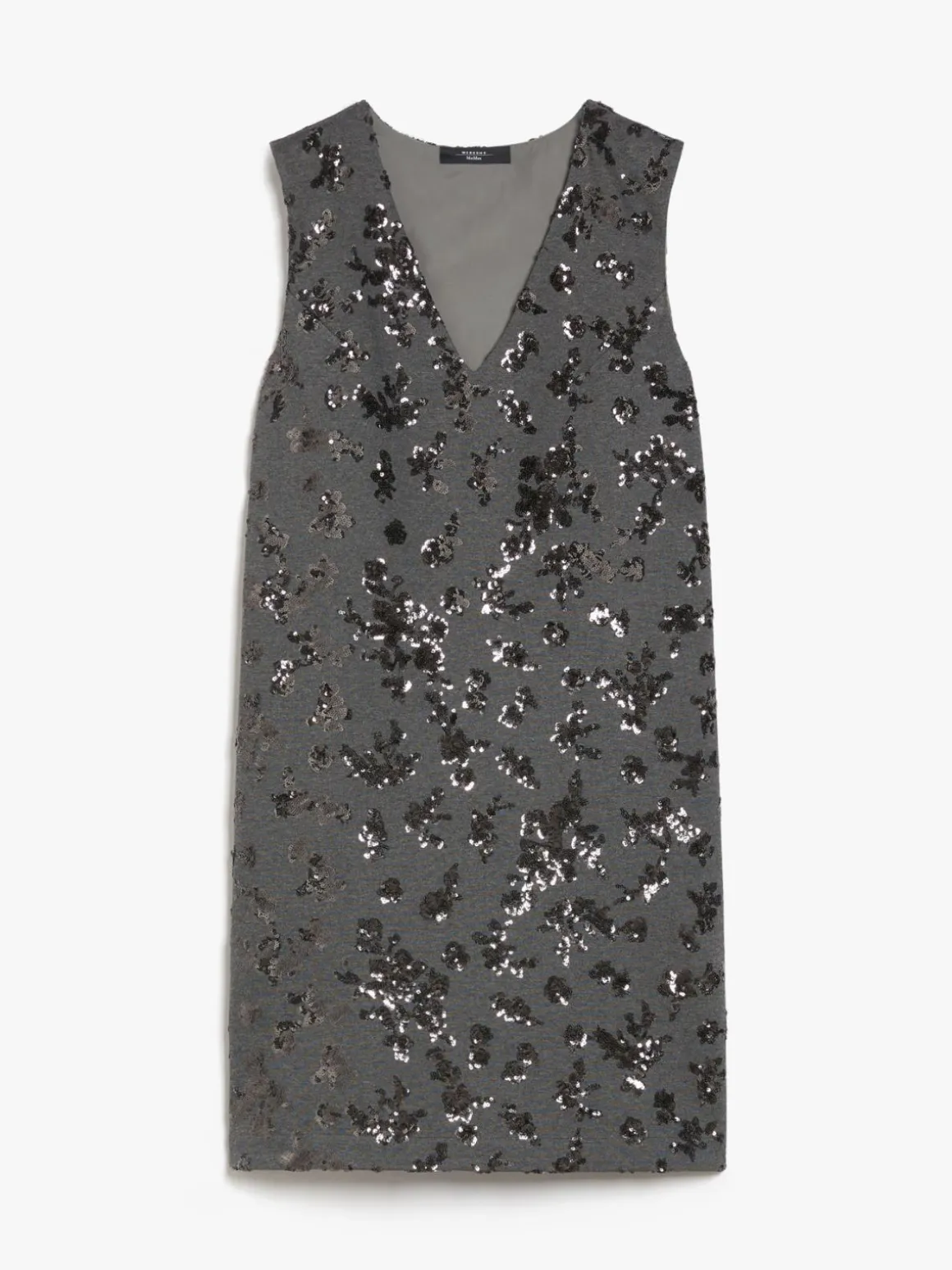 Milano-knit jersey dress with sequin detail