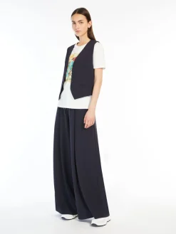 Milano-knit jersey gilet