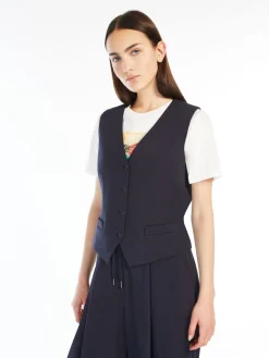 Milano-knit jersey gilet