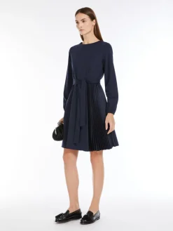 Milano-knit jersey midi dress