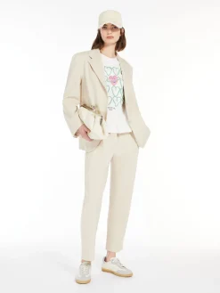 Milano-knit jersey trousers