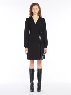 Milano-knit short jersey dress