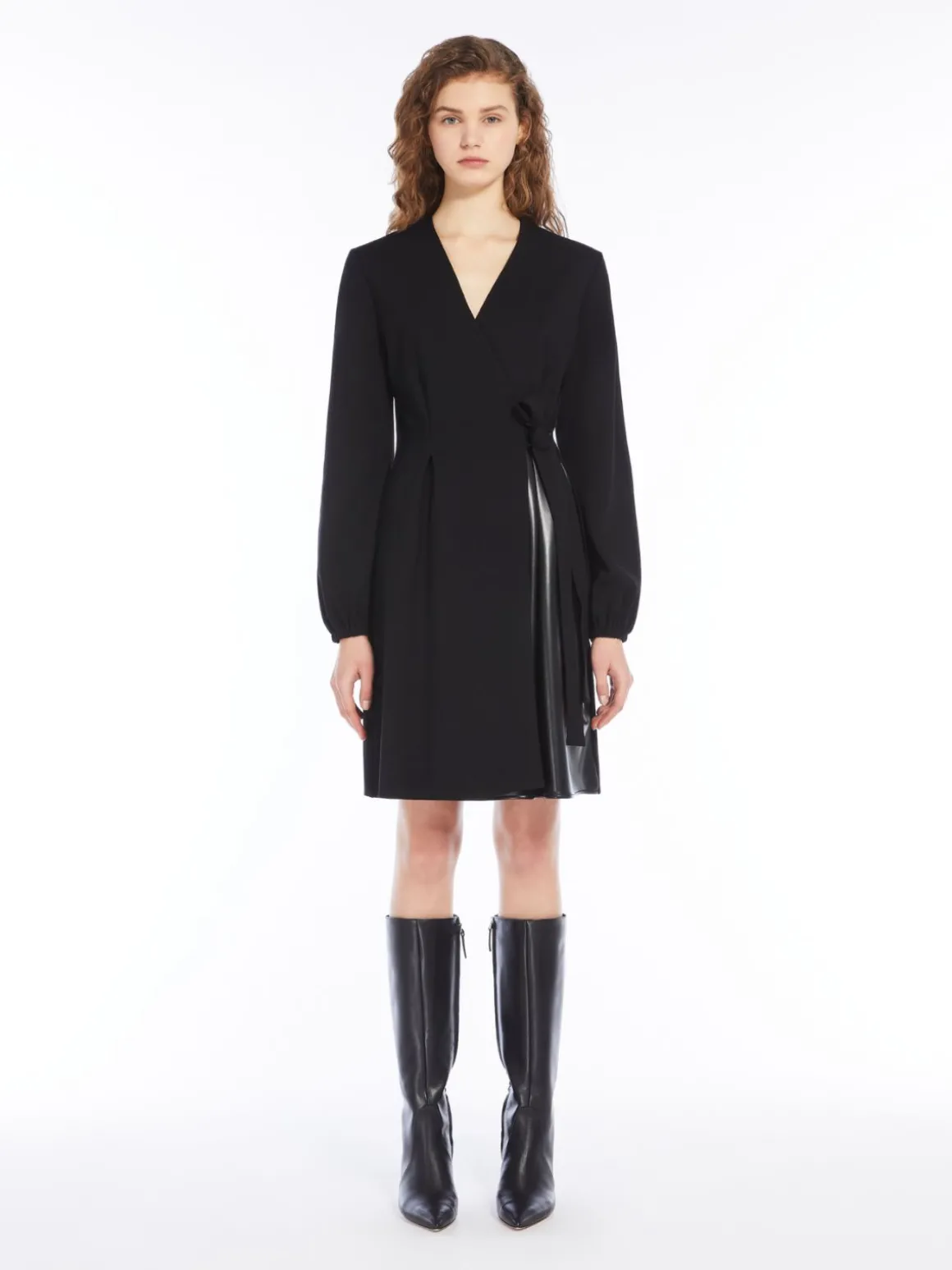 Milano-knit short jersey dress