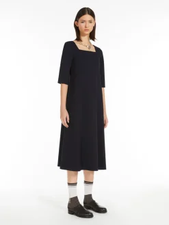 Milan-stitch jersey dress