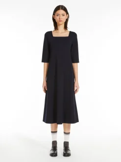 Milan-stitch jersey dress