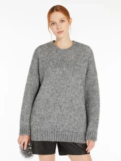 Mohair and lurex yarn jumper