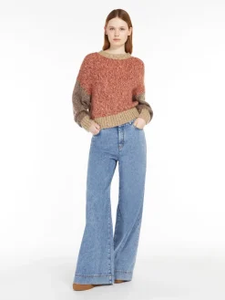 Mohair chiné yarn sweater
