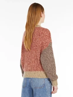 Mohair chiné yarn sweater