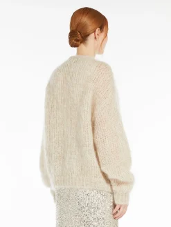 Mohair yarn cardigan