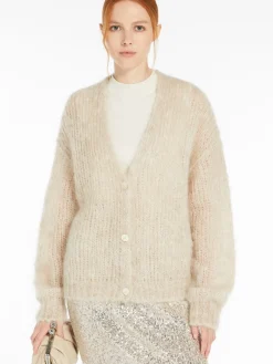 Mohair yarn cardigan
